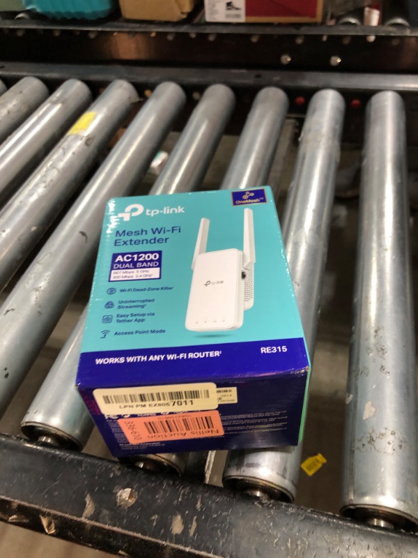 Photo 1 of TP-Link AC1200 WiFi Extender, 2025 Wirecutter Best WiFi Extender, 1.2Gbps Home Signal Booster, Dual Band 5GHz/2.4GHz, Up to 1600 Sq.ft and 32 Devices, EasyMesh Compatible, One Ethernet Port (RE315)