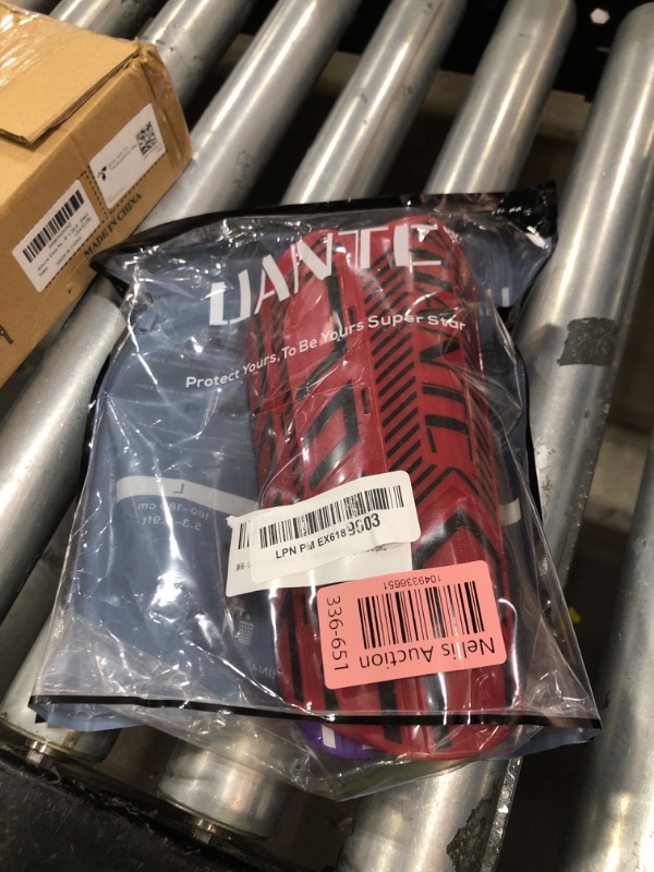 Photo 1 of Uantc Soccer Shin Guards - Shin Guards Soccer Youths 2 Pairs - Kids Soccer Shin Guards Cushion Protection Reduce Shocks and Injuries - Shin Guards for Soccer Kids/Adults/Girls/Boys RedPurple L