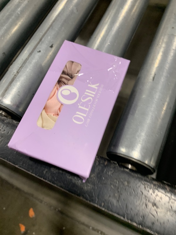 Photo 1 of OLESILK 100% Mulberry Silk-Scrunchies for Hair Sleep, Women Grils Silk Hair Ties for Frizz & Breakage Curly Hair, No Damage, Elastics Ponytail Holder, 3 Pack