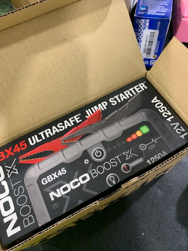 Photo 1 of NOCO Boost X GBX45: 1250A UltraSafe Jump Starter – 12V Lithium Battery Booster Pack, Portable Jump Box, Power Bank & Jumper Cables - for 6.5L Gas and 4.0L Diesel Engines