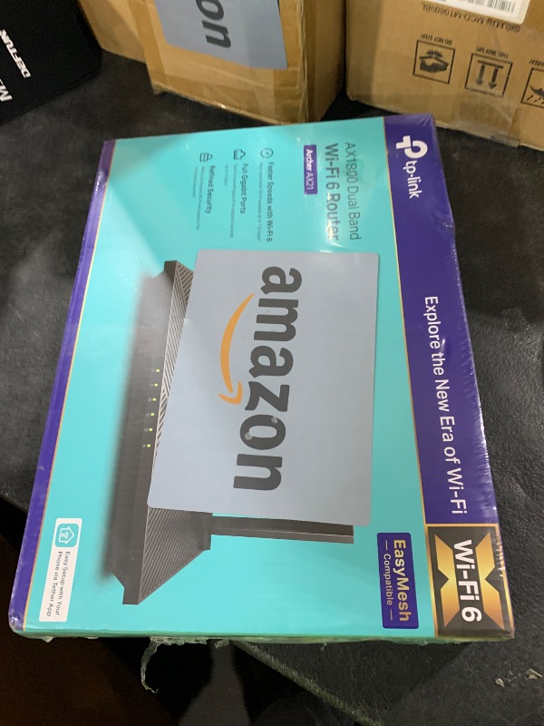 Photo 1 of TP-Link AX1800 WiFi 6 Router V4 (Archer AX21) – Dual Band Wireless Internet, Gigabit, Easy Mesh, Works with Alexa - A Certified for Humans Device, Free Expert Support