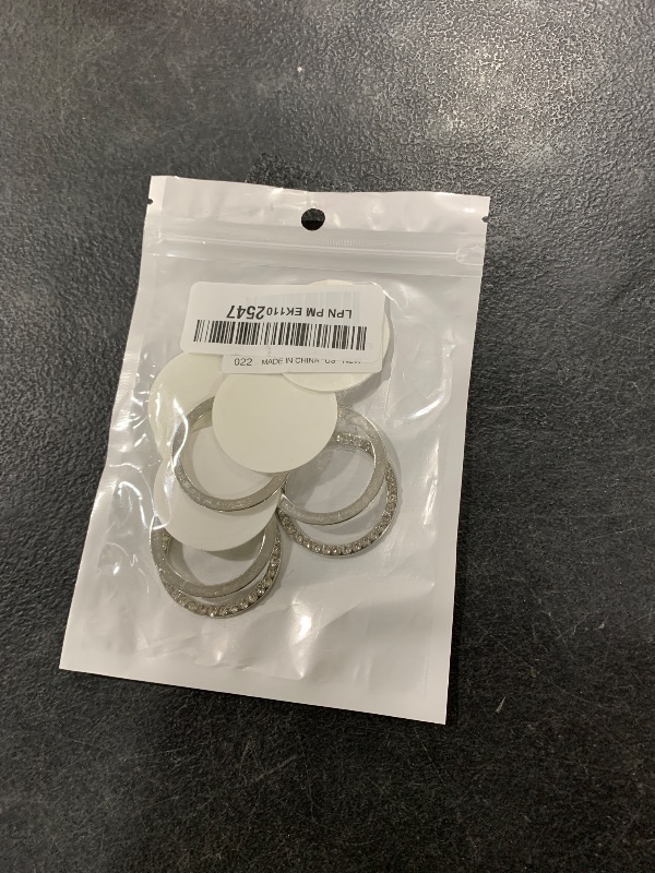 Photo 1 of 6 Pcs Bling Car Decor Crystal Rhinestone Ring Sticker