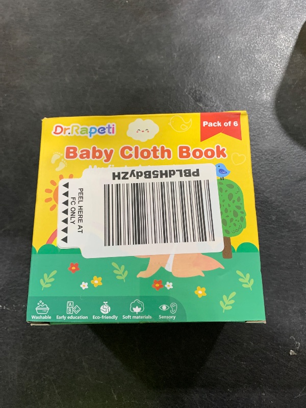 Photo 1 of Dr.Rapeti Soft Cloth Books Baby Books Bath Books 6-Pack for Baby Infant Toddler Kids Crinkle Squeaky Washable Chewable Non-Toxic Early Educational Giftable