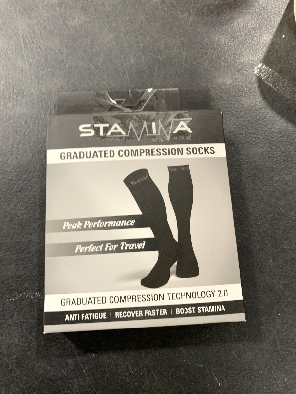 Photo 1 of Physix Gear Compression Socks - Best Men & Womens Compression Socks for Circulation, Running, Nurses, Athletic Use Sock Compression, Blood Pressure Socks, Calcetines de Compresion, All, Black, XXL
