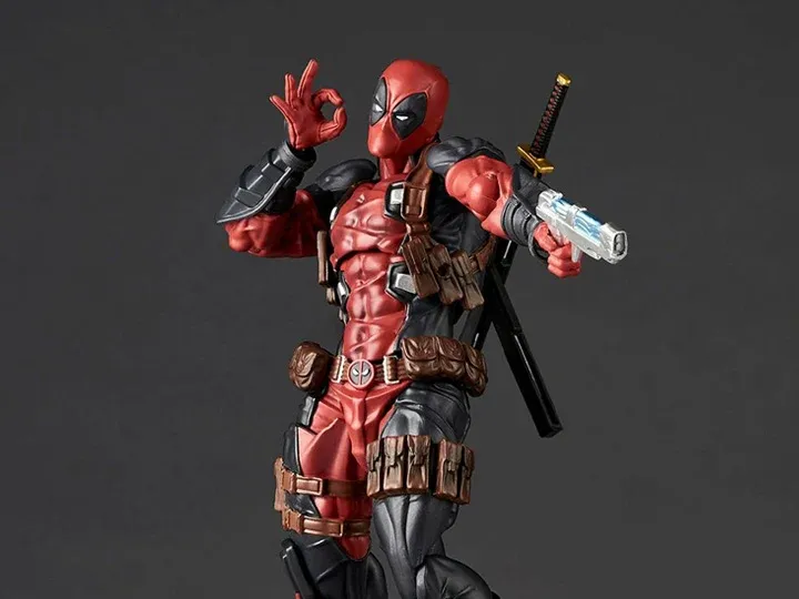 Photo 1 of Kaiyodo Revoltech Amazing Yamaguchi Deadpool Ver.2.5 X Force Color, Total Height Approx. 6.7 inches (170 mm), Non-scale, PVC & ABS, Painted Action Figure

