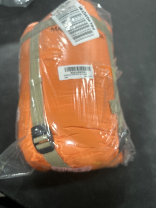 Photo 1 of ECOOPRO Warm Weather Sleeping Bag - Portable, Waterproof, Compact Lightweight, Comfort with Compression Sack - Great for Outdoor Camping, Backpacking & Hiking-83 L x 30" W Fits Adults (D-Orange)