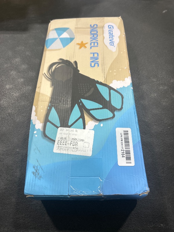 Photo 1 of Greatever Snorkel Fins Adjustable Buckles Open Heel Swim Flippers Travel Size Short Swim Fins for Snorkeling Diving Swimming Adult Men Womens