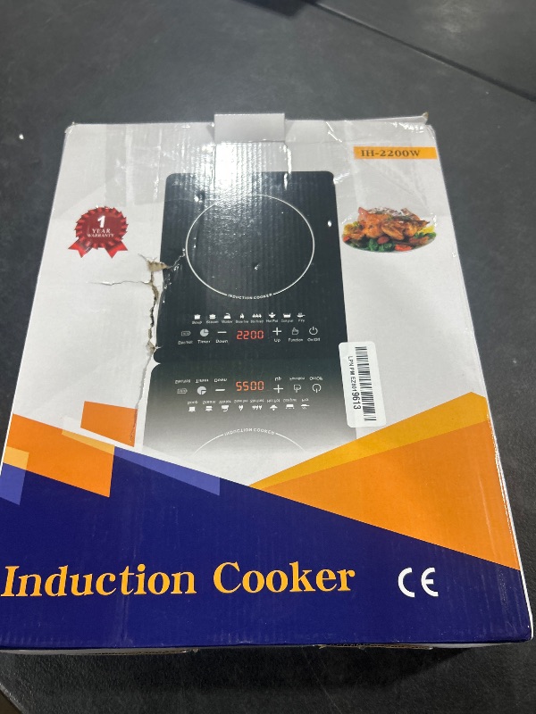 Photo 1 of Portable Induction Cooktop, Countertop Burner with Multi-Function, 2200w Electric Stove with Easy Clean Glass, 8 Modes Sensor Touch Cooker (GI8)