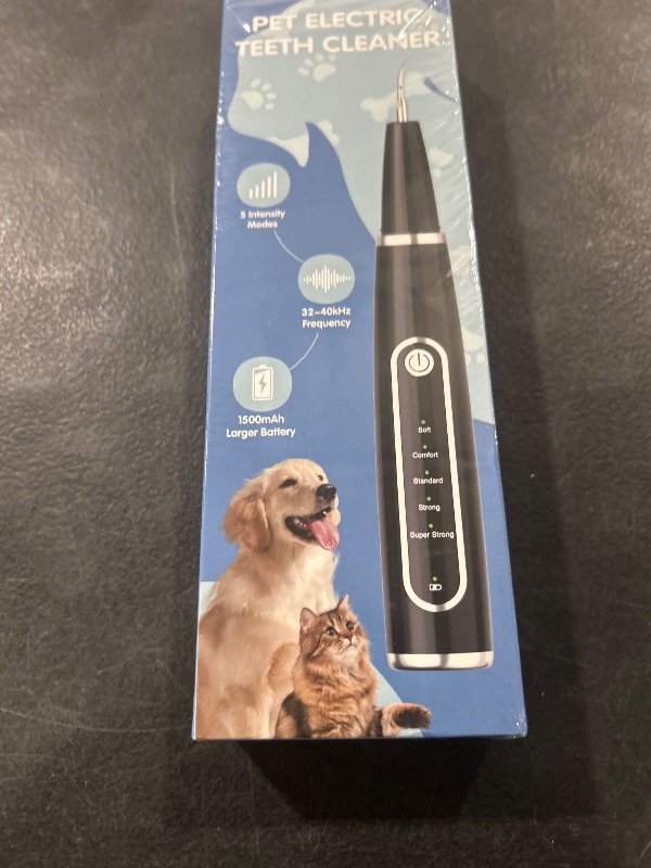Photo 1 of MIONJO Dog Tartar Remover for Teeth, Plaque Remover with LED Light Teeth Cleaning Kit 5 Modes for Dogs and Cats, Black