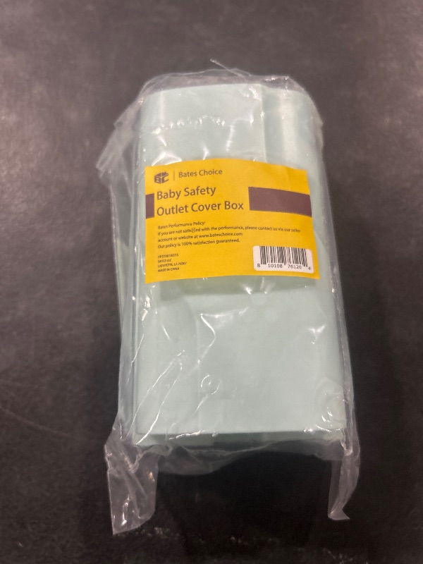 Photo 1 of Bates - Baby Safety Outlet Cover Box, Cyan Blue, Outlet Covers Baby Proofing, Plug Covers for Electrical Outlets