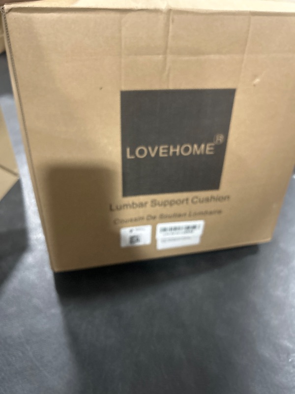 Photo 1 of LOVEHOME Lumbar Pillow for Chair and Car, Back Support for Office, Memory Foam Cushion with Mesh Cover - Black 
