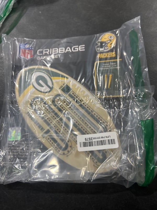 Photo 1 of MasterPieces NFL Green Bay Packers Cribbage Game Set, 14" x 40"