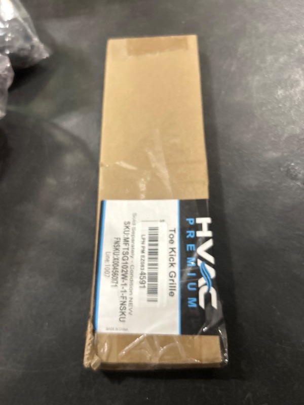 Photo 1 of 2" x 10" Toe Kick Grille - HVAC Vent Cover [Outer Dimensions: 3.5 X 11.5] - White