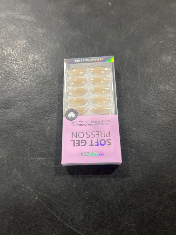 Photo 1 of BTArtbox Press On Nails Medium Almond - Press on Nails Chrome Nails, Light Weight & Fit Perfectly Fake Nail with Nail Glue, Nude Glue On Nails in 15 Sizes, Glazed Donut