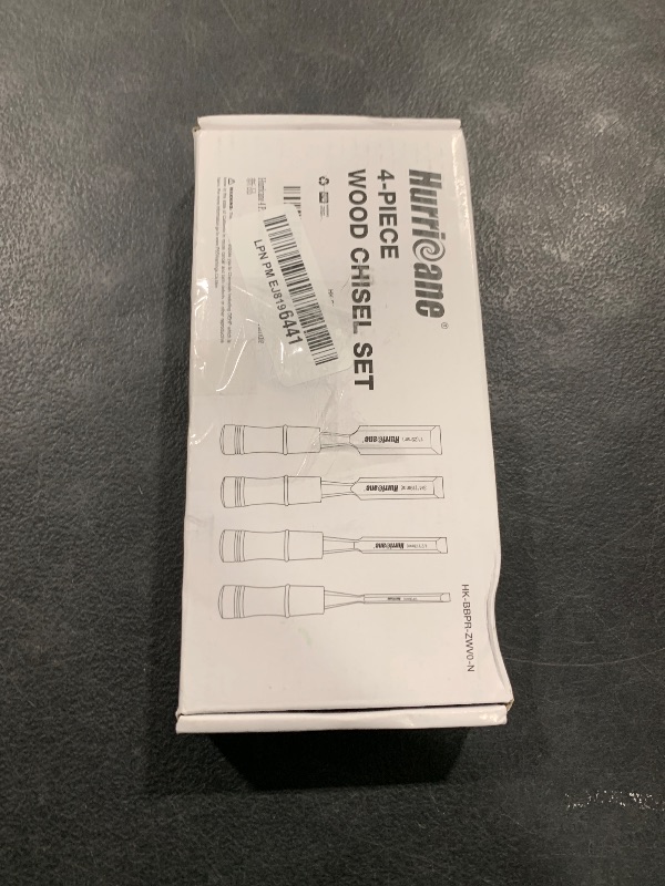 Photo 1 of HURRICANE 4 Piece Wood Chisel Set for Woodworking. CR-V Steel Beveled Edge Blades with Safety Caps. Durable PVC High Impact Handle, for Precision Carving & DIY Projects (1/4", 1/2", 3/4", 1")