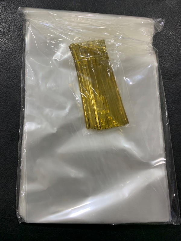 SUREHOME Cellophane Bags, 100 Pack Clear Gift Bag Cellophane Treat Bags ...