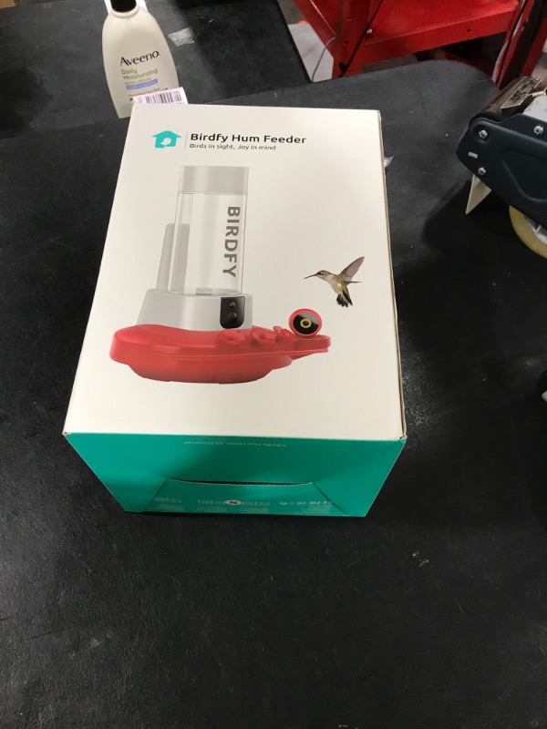 Photo 1 of Birdfy Hummingbird Feeder with Dual Cameras - 2K HD Smart Cameras Solar Powered, Close-Up Bird Video/Live Watching & Instant Notifications, Ant Moat & Leakproof - 20oz