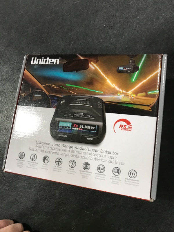 Photo 1 of Uniden R3 EXTREME LONG RANGE Laser/Radar Detector, Record Shattering Performance, Built-in GPS w/ Mute Memory, Voice Alerts, Red Light & Speed Camera Alerts, Multi-Color OLED Display , Black