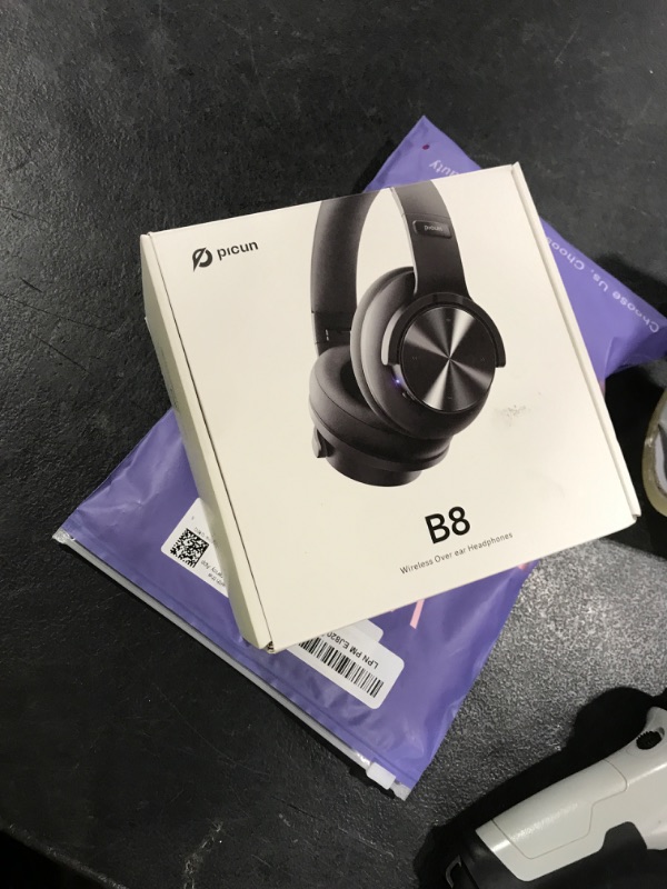 Photo 1 of Picun B8 Bluetooth Headphones, 120H Playtime Headphone Wireless Bluetooth with 3 EQ Modes, Low Latency, Hands-Free Calls, Over Ear Headphones for Travel Home Office Cellphone PC Black