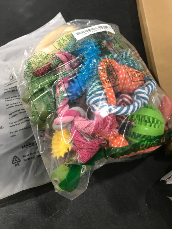 Photo 1 of Zeaxuie 25 Pack Luxury Dog Chew Toys for Puppy, Dog Toys with Ropes, Treat Ball and Squeaky Puppy Toys for Teething Small Dogs