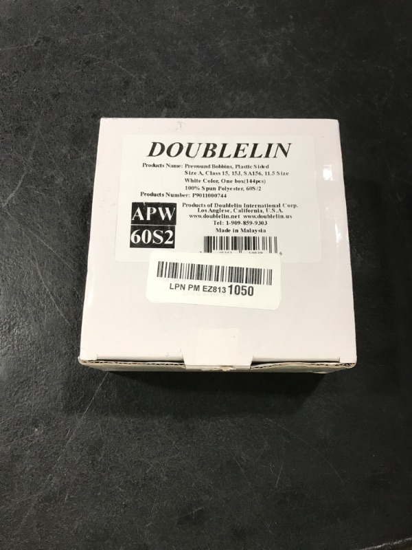 Photo 1 of DOUBLELIN 144pcs Prewound Bobbins Size A for Domestic Sewing/Embroidery Machines, Compatible with Brother Machines, Plastic Sided, Size A, Class 15, 15J, SA156, White, 100% Polyester, 60S/2 100 Yards