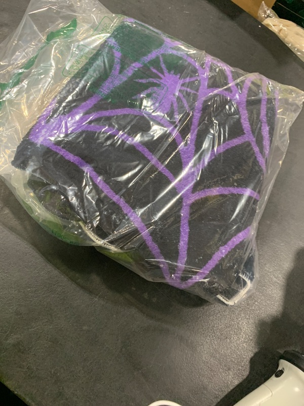Photo 1 of ysnifeiw Halloween Bathroom Rugs Spider Web Bath Mat, Non-Slip Halloween Purple Spider Bath Rugs Doormat for Halloween Home Decorations