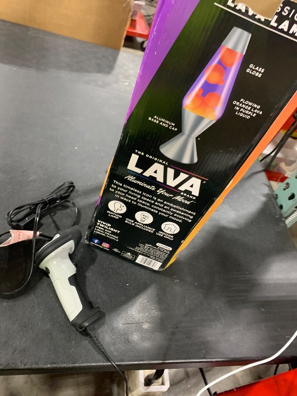 Photo 1 of LAVA The Original Lamp - Large 52oz 16.3" - Vivid Twilight - Classic Liquid Motion Lamp - Orange and Purple Liquid - Item #5119 (Amazon Exclusive)