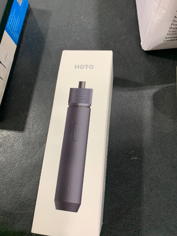 Photo 1 of HOTO Electric Screwdriver Rechargeable, 3.6V Cordless Screwdriver Set USB-C, 3 Torque Settings, 1500mAh Battery, LED Light & 12 S2 Metal Bits for Furniture/Electrical Repairs