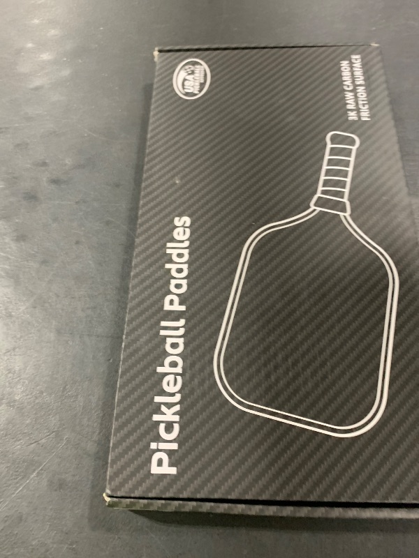 Photo 1 of CZRR Pickleball Paddle, Edgeless Style 3K Raw Carbon Fiber Surface High Grit & Spin,USA Pickleball Approved, 16MM Polypropylene Honeycomb Core, Designed for Unmatched Control and Added Power