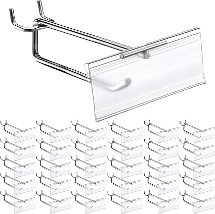 Photo 1 of Thyle 50 Pcs Metal Scan Hook with Label Holder for 1/8" to 1/4" Pegboard, Peg Board Hooks with Price Tag, Pegboard Wall Accessories, Metal Hooks for Home Garage Retail Display Supplies (4 Inch)
