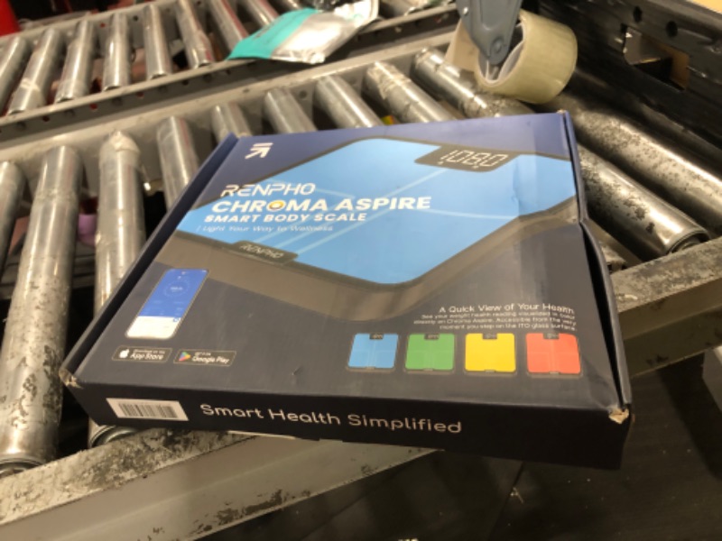 Photo 1 of RENPHO Smart Scale for Body Weight, BMI, Body Fat, Muscle Mass, Bluetooth Wi-Fi Rechargeable Scale, RGB Lighting Color Changing Scale, Sync with Fitness App, Chroma Aspire