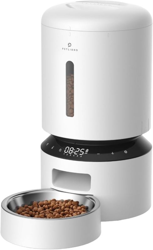 Photo 1 of PETLIBRO Automatic Cat Feeder, Automatic Dog Feeder with Freshness Preservation, 5L Timed Cat Feeders for Dry Food, Up to 6 Meals Per Day, Granary Pet Feeder for Cats/Dogs
