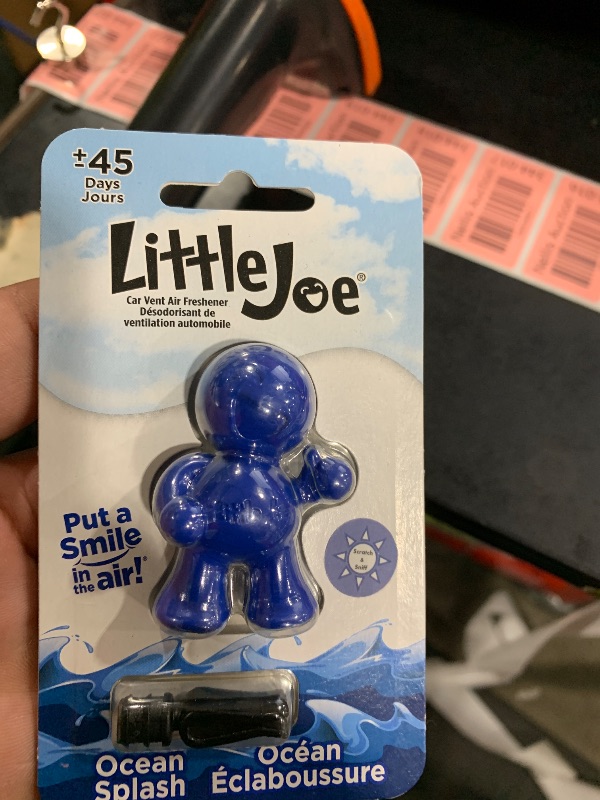 Photo 1 of Little Joe 96403 Ocean Splash Scent, Car Air Freshener, Clips to A/C Air Vent, Alcohol-Free Fragrance Oil, Non-Hazardous and Non-Toxic Plastic, Set of 1