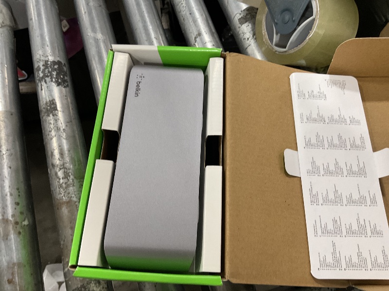 Photo 1 of Belkin Thunderbolt 4 Docking Station with 90W Power Delivery for MacBook & Windows - 8K/Dual 4K Display, Thunderbolt 4 Cable, HDMI, Ethernet, SD & Audio Ports, Gray