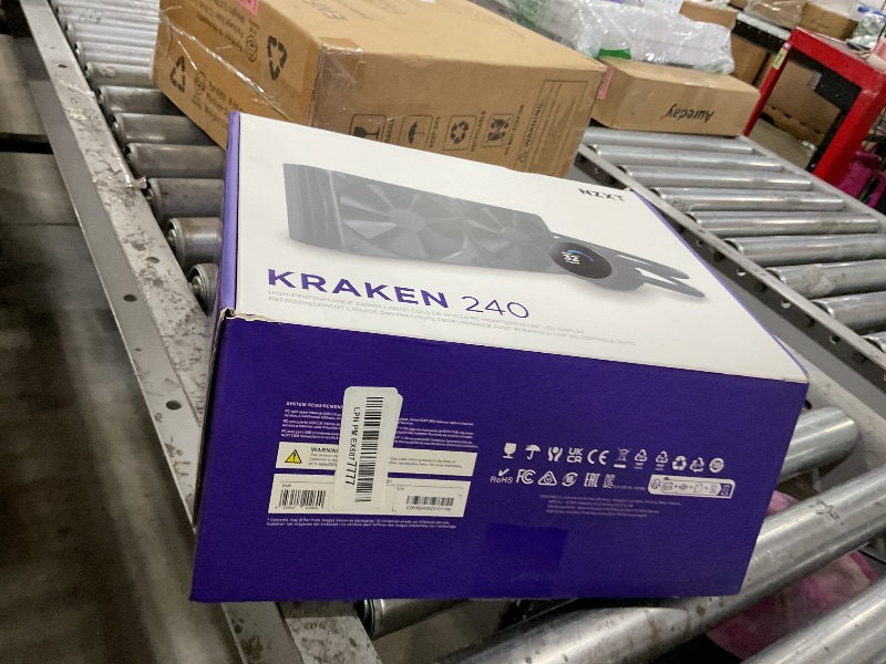 Photo 1 of NZXT Kraken 240 - RL-KN-240-B1-240mm AIO CPU Liquid Cooler - Customizable 1.54" Square LCD Display for Images, Performance Metrics and More - High-Performance Pump - 2 x F120P Fans - Black