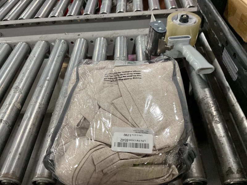 Photo 1 of 100% Blackout Shield Linen Blackout Curtains for Bedroom 104 Inches Long, Back Tab/Rod Pocket Living Room Drapes, Thermal Insulated Blackout Curtains 2 Panels Set, 50" W x 104" L, Oatmeal