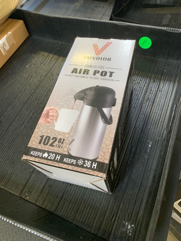 Photo 1 of Coffee Carafe for Keeping Hot - 102oz/3L Airpot Coffee Dispenser with Pump - Insulated Stainless Steel Hot Beverage Dispenser for Parties - Thermal Carafe for Hot Drinks Water Tea Chocolate