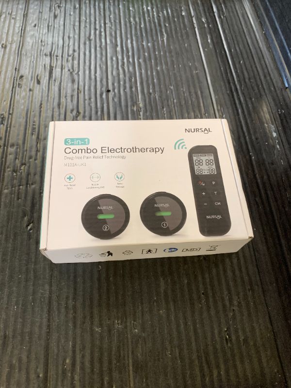 Photo 1 of NURSAL Wireless TENS Unit Muscle Stimulator, Dual Host TENS EMS Machine for Pain Relief, 18 Modes 20 Intensity Remote Control Pulse Physical Electrotherapy for Back Shoulder Pain (2 Pads)