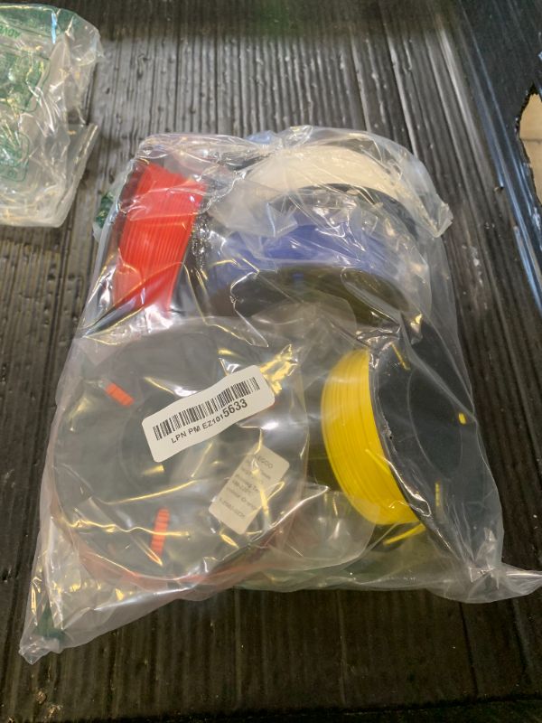Photo 1 of ELEGOO 250g PLA Filament Bundle 1.75mm, 8 Colors 3D Printer Filaments Dimensional Accuracy +/- 0.02mm, 8 Pack 250g Spool, Black/White/Red/Dark Blue/Gray/Yellow/Orange/Neon Green