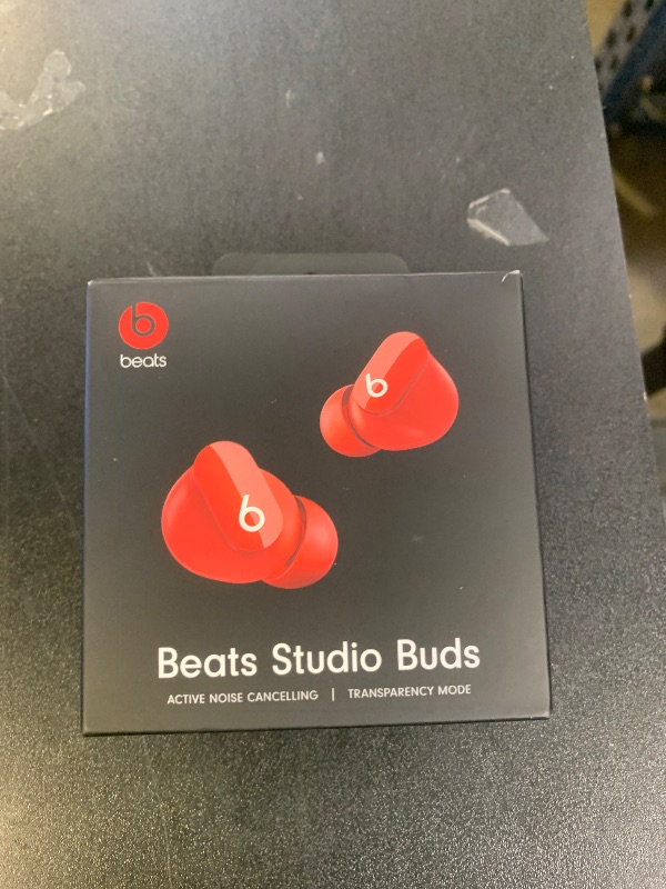 Photo 1 of Beats Studio Buds - True Wireless Noise Cancelling Earbuds - Compatible with Apple & Android, Built-in Microphone, IPX4 Rating, Sweat Resistant Earphones, Class 1 Bluetooth Headphones - Red