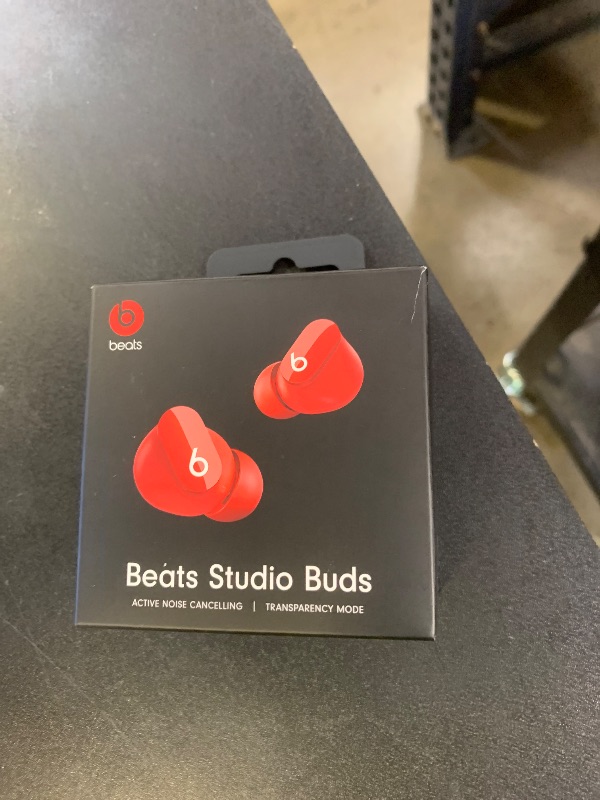 Photo 1 of Beats Studio Buds - True Wireless Noise Cancelling Earbuds - Compatible with Apple & Android, Built-in Microphone, IPX4 Rating, Sweat Resistant Earphones, Class 1 Bluetooth Headphones - Red