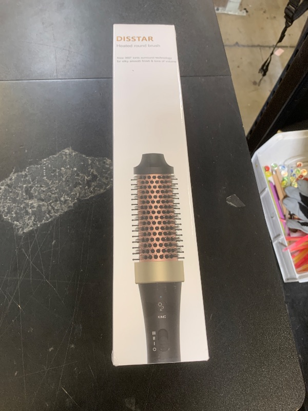 Photo 1 of Ionic Thermal Brush Blowout Hot Brush 1.5 Inch Heat Hair Curling Brush 30s Fast Heated Round Brush Hair Styling Brush Dual Voltage Hot Curling Iron Brush for Easy Blowouts Styling