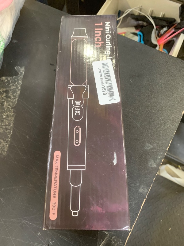 Photo 1 of Travel Curling Iron 5 Adjustable Temp, 1 Inch Mini Curling Iron Travel Size with LED Display, Ceramic Mini Hair Curler with Keratin and Argan Oil Infuse, Dual Voltage