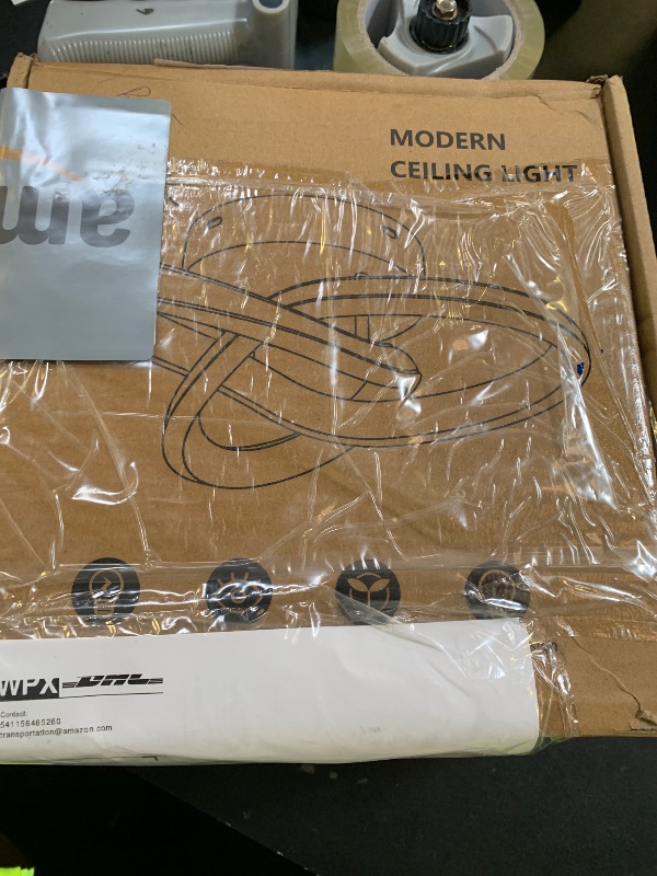 Photo 1 of Hallway Light Acrylic Modern LED Ceiling Light Fixtures Cool White 6000K Close to Ceiling Lights for Bedroom Bathroom Kitchen Balcony Corridor Stair Aisle Curved Creative Design Celing lamp