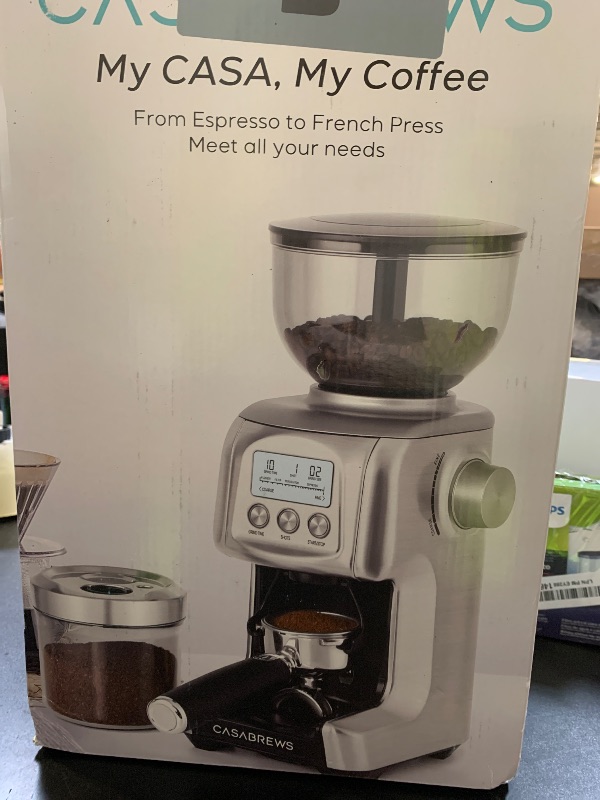 Photo 1 of CASABREWS Tornado Electric Conical Burr Coffee Grinder, 77 Precision Grind Settings for Espresso to French Press, Special for Barista and Coffee Lovers