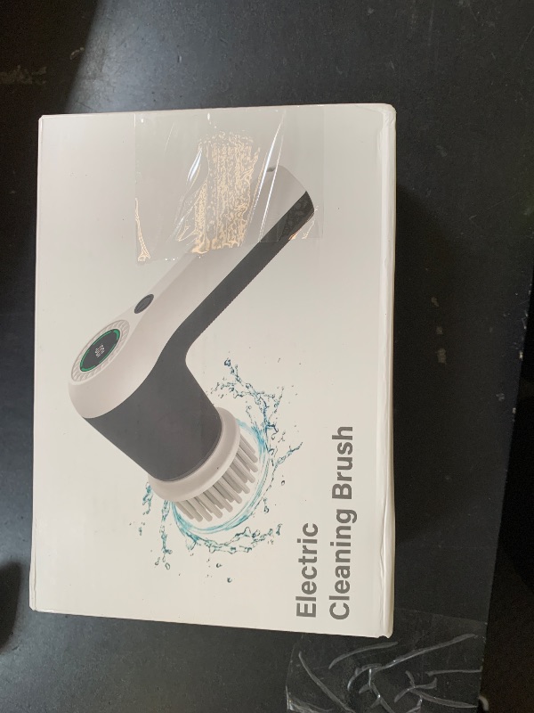 Photo 1 of PUFTEM Electric Spin Scrubber, Cordless Shower Scrubber with Battery Level Display, 2 Speeds Electric Scrubber for Cleaning with 6 Replaceable Heads, Cleaning Brush for Bathroom/Sink/Window