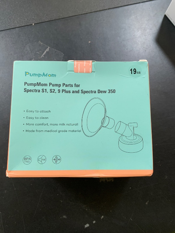 Photo 1 of PumpMom-us 19mm Oval Flange Pump Parts for S1 S2 9 Plus Breast Pump, Replacement 19 mm Breast Shield/Duckbill Valves/Backflow Protector/Silicone Tubing