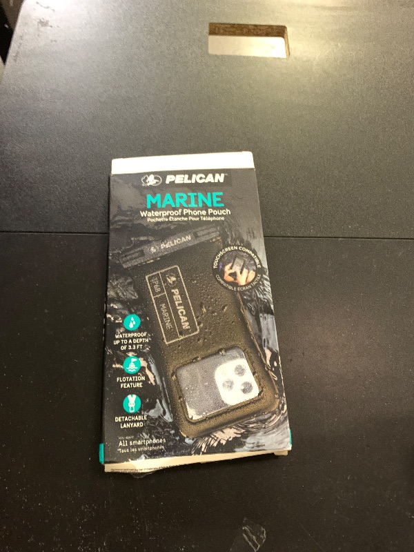 Photo 1 of Pelican Marine - IP68 Waterproof Phone Pouch/Case (Regular Size) - Floating Waterproof Phone Case - iPhone 14 Pro Max/ 13 Pro Max/ 12 Pro Max/ 11/ S23/ Pixel 7 - Detachable Lanyard - Olive Green
