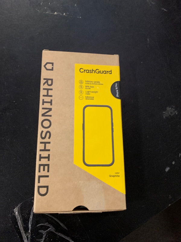 Photo 1 of RhinoShield Bumper Case Compatible with iPhone 16 Pro | CrashGuard - Shockproof Slim Design Protective with Military Grade Drop Protection - Graphite