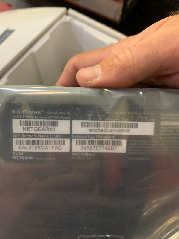 Photo 1 of NETGEAR Nighthawk 8-Stream WiFi 6 Router (RAX70) - Security Features, AX6600 Tri-Band Wireless Speed (up to 6.6 Gbps) - Coverage up to 2,500 sq. ft., 40 Devices